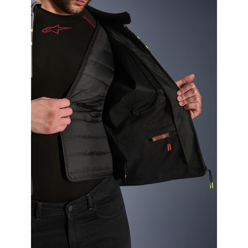 Alpinestars T-JAWS V4 Vedenpitävä Moottoripyörä Takki Musta-Vaaleanharmaa-Harmaa