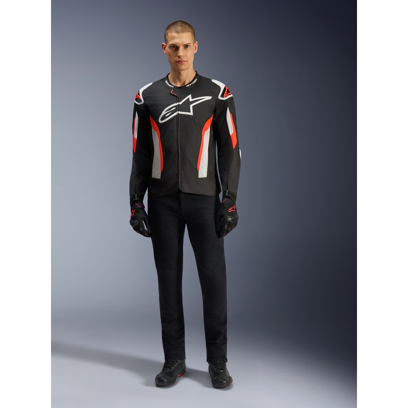 Alpinestars T-GP AIR moottoripyörätakki musta-fluo-punainen