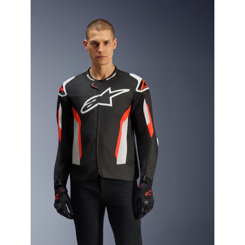 Alpinestars T-GP AIR moottoripyörätakki musta-fluo-punainen
