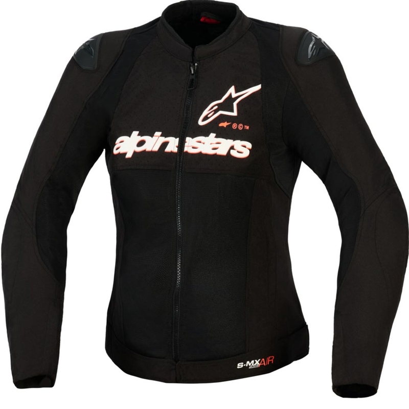 Alpinestars Stella SMX Air naisten moottoripyörätakki musta-valko-fluopunainen