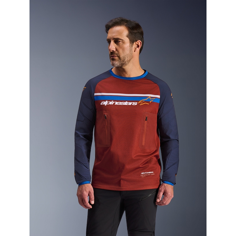 Alpinestars Maxdura Dual oranssi-tummansininen motocrossipaita