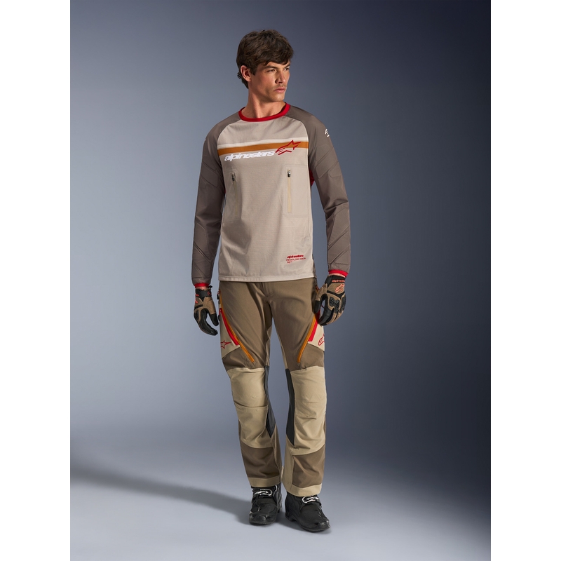 Alpinestars Maxdura Dual motocrossipaita ruskea-oranssi