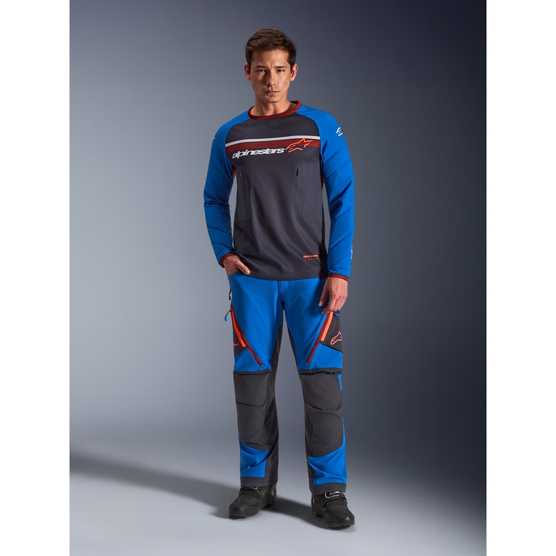 Alpinestars Maxdura Dual motocrossipaita tummanharmaa-sini-oranssi