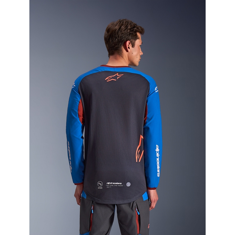 Alpinestars Maxdura Dual motocrossipaita tummanharmaa-sini-oranssi