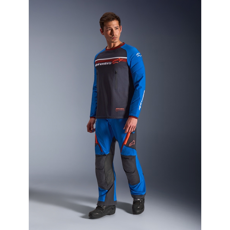 Alpinestars Maxdura Dual motocrossipaita tummanharmaa-sini-oranssi