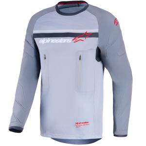 Alpinestars Maxdura Dual motocrossipaita vaaleanharmaa-tummanharmaa-oranssi