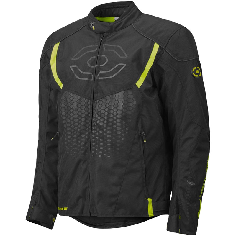 Moottoripyörätakki 4SQUARE Sportster Dart musta-fluo keltainen