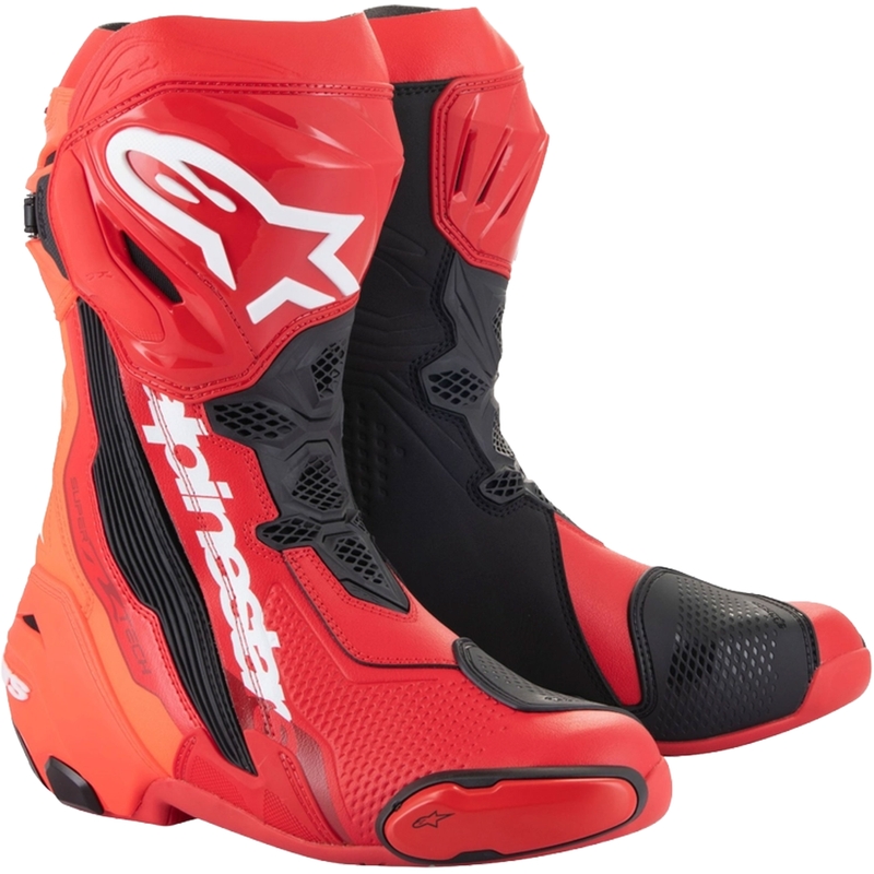 Alpinestars Supertech R Fluo punainen moottoripyörä saappaat