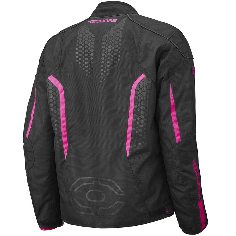 Naisten moottoripyörätakki 4SQUARE Sportster Dart musta-pinkki