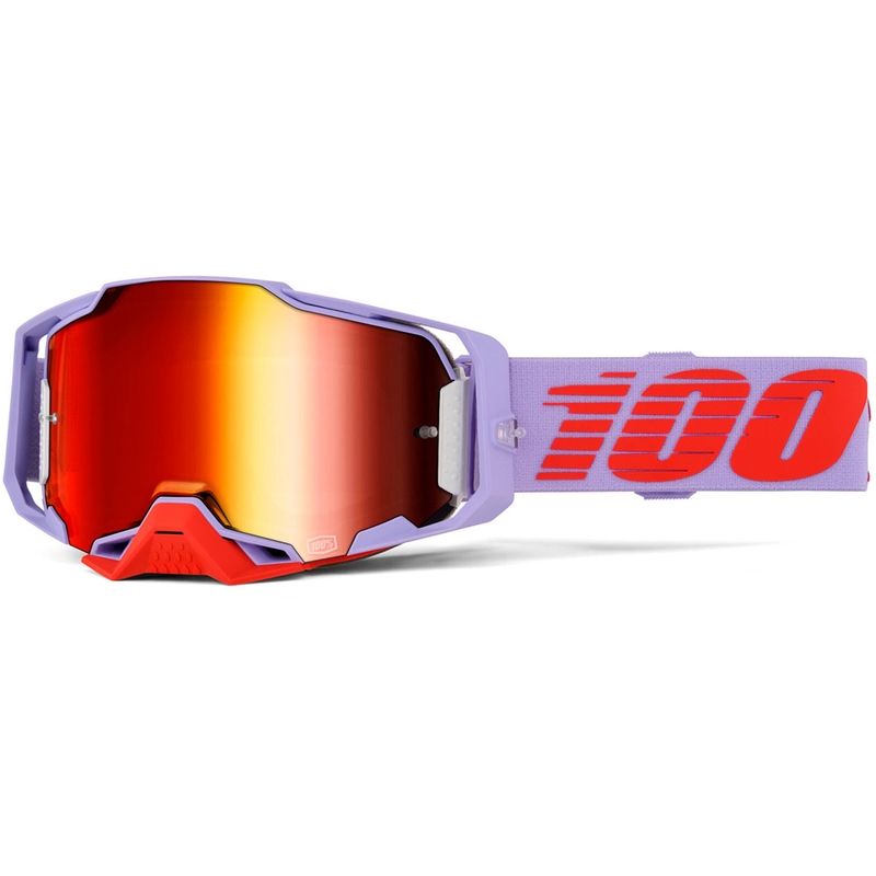 100% Armega Fausto motocrosslasit punaisella pleksilasilla