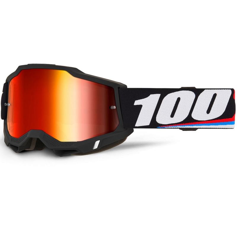 Motocrosslasit 100% ACCURI 2 Magnus punaisella pleksilasilla