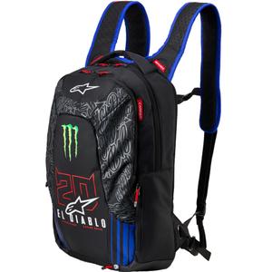 Alpinestars City Hunter V2 FQ20 Monster Collection Reppu Musta-Neonpunainen-Sinivihreä 22 L