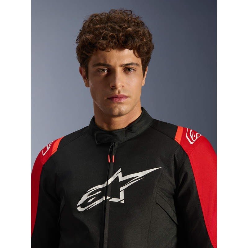 Alpinestars T-SPS 2 vedenpitävä moottoripyörätakki punainen-musta-valkoinen