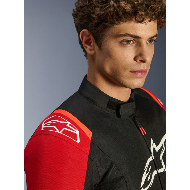 Alpinestars T-SPS 2 vedenpitävä moottoripyörätakki punainen-musta-valkoinen