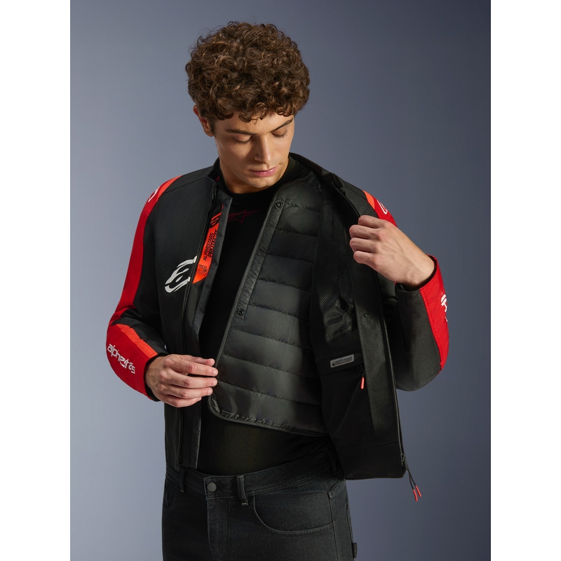 Alpinestars T-SPS 2 vedenpitävä moottoripyörätakki punainen-musta-valkoinen