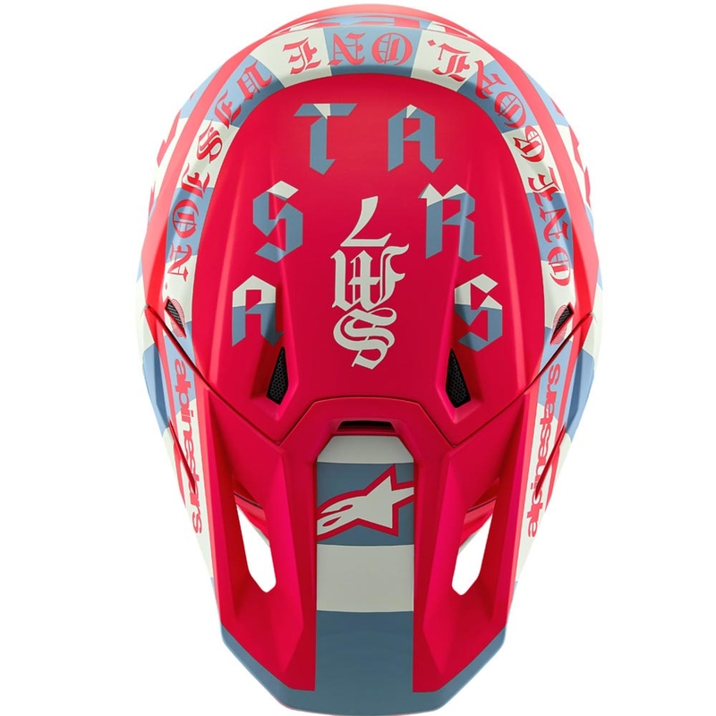 Alpinestars Supertech S-M7 Limited Edition Beast Coast motocrossikypärä harmaa-musta-oranssi