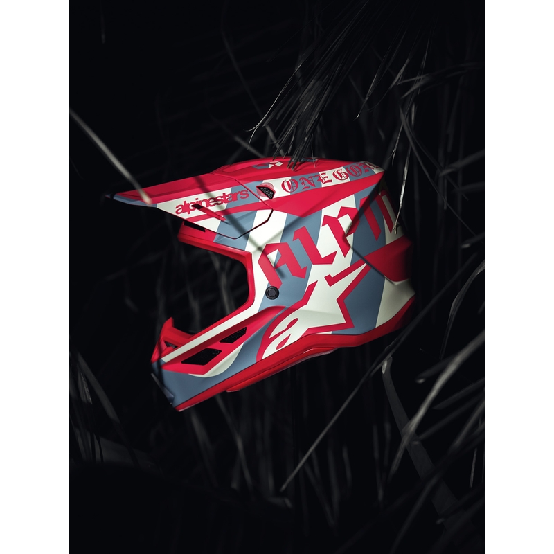 Alpinestars Supertech S-M7 Limited Edition Beast Coast motocrossikypärä harmaa-musta-oranssi