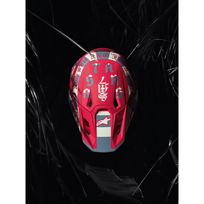 Alpinestars Supertech S-M7 Limited Edition Beast Coast motocrossikypärä harmaa-musta-oranssi