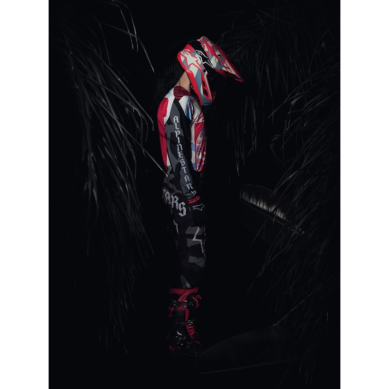 Alpinestars Supertech S-M7 Limited Edition Beast Coast motocrossikypärä harmaa-musta-oranssi