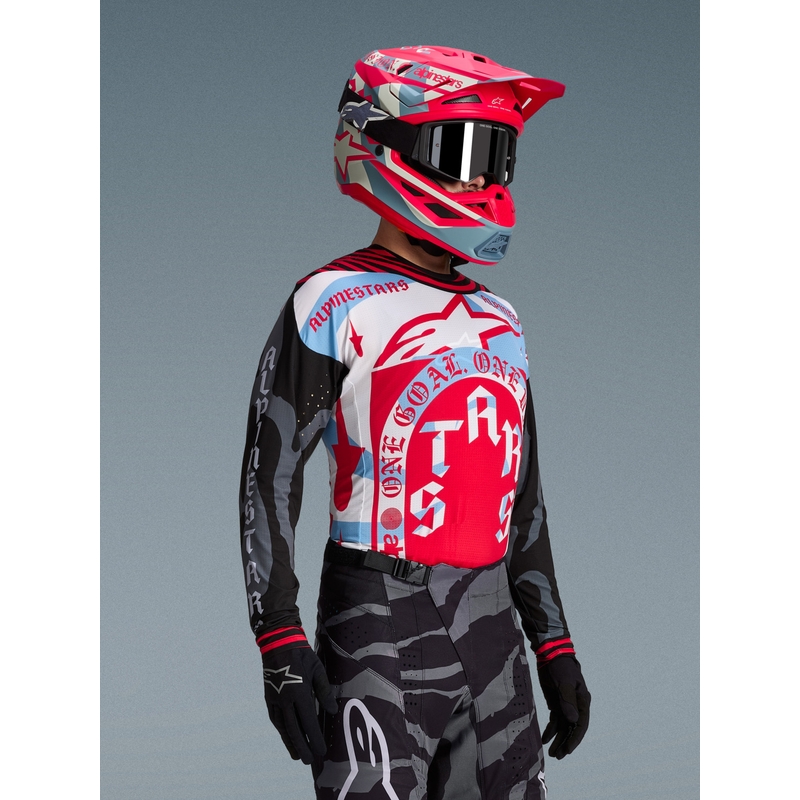 Alpinestars Techstar Limited Edition Beast Coast motocrossipaita harmaa-musta-oranssi