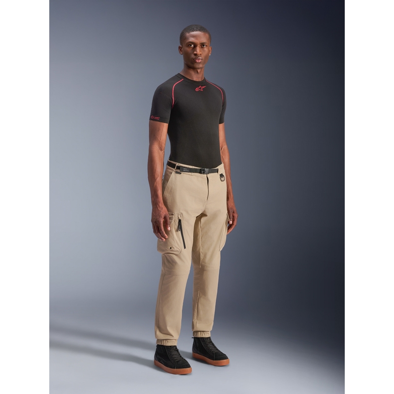 Alpinestars Flex-AST Cargo -moottoripyörähousut vaaleanbeigeinä