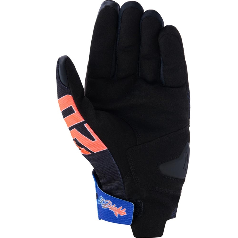 Alpinestars Reef V2 FQ20 moottoripyöräkäsineet, musta-neonpunainen-sinivihreä