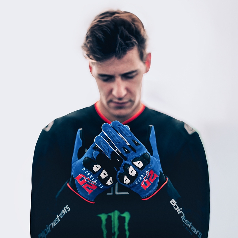 Alpinestars SP X 1 FQ20 moottoripyöräkäsineet, kokoelma, sini-musta-fluo-punainen