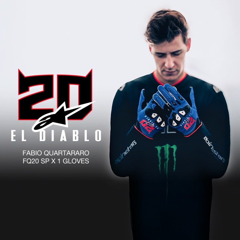 Alpinestars SP X 1 FQ20 moottoripyöräkäsineet, kokoelma, sini-musta-fluo-punainen