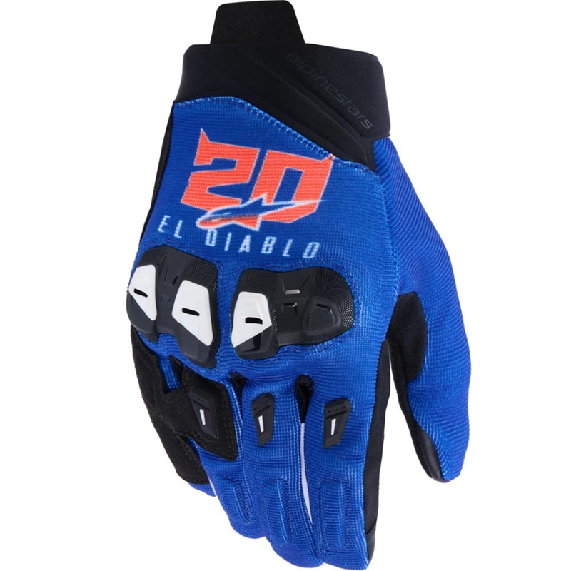 Alpinestars SP X 1 FQ20 moottoripyöräkäsineet, kokoelma, sini-musta-fluo-punainen