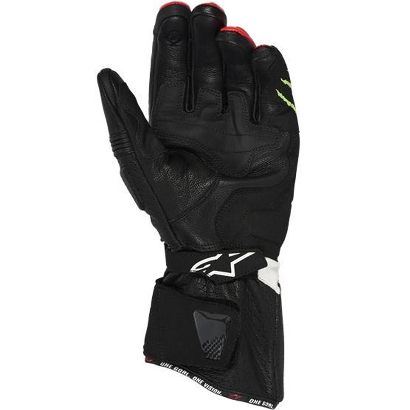 Alpinestars SP-3 FQ20 moottoripyöräkäsineet, musta-neonpuna-valkoinen