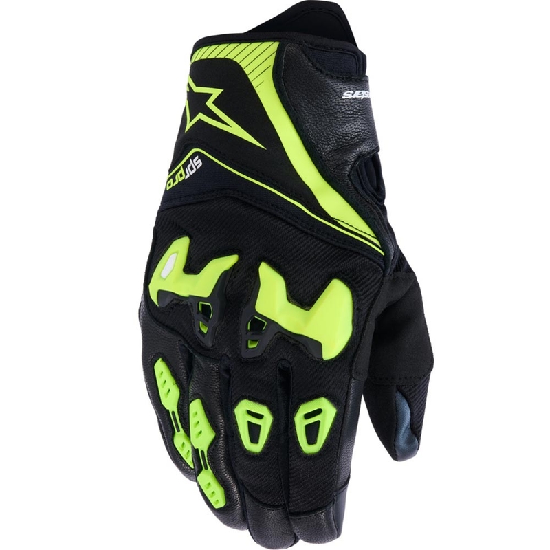 Alpinestars SP-R PRO moottoripyörähanskat musta-keltainen