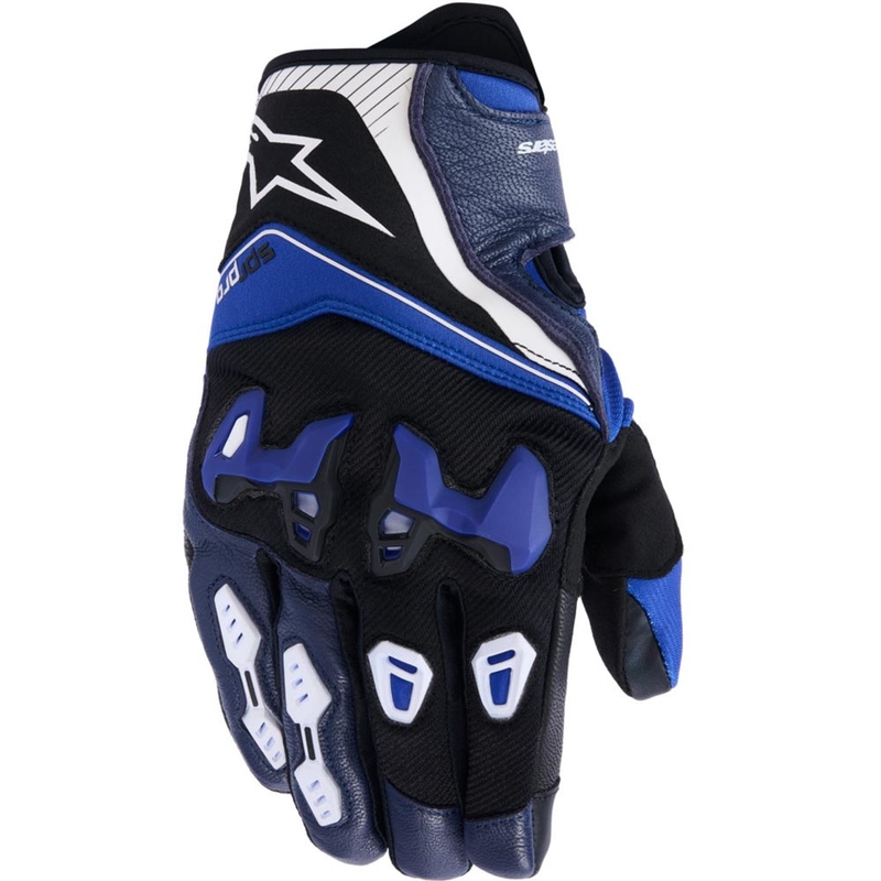 Alpinestars SP-R PRO moottoripyöräkäsineet sini-musta-valkoinen