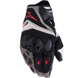 Alpinestars SP-R PRO moottoripyöräkäsineet vaaleanharmaa-ruskea-oranssi