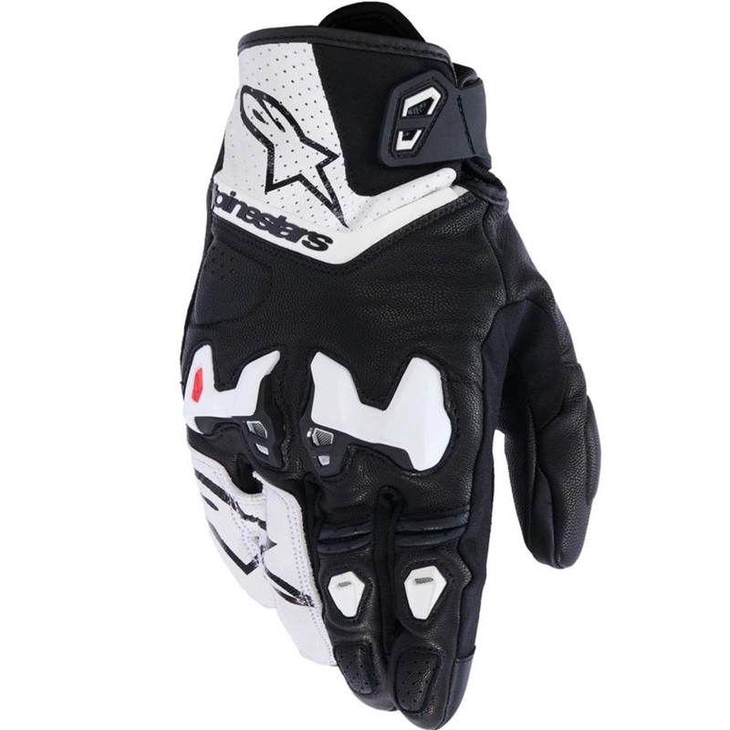 Alpinestars SP-R TECH moottoripyöräkäsineet valko-musta