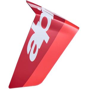 Aerodynaaminen spoileri moottoripyöräkypäriin Alpinestars Supertech R10 Arius kilpaprofiililla, fluo punainen-punainen-valkoinen