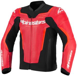 Alpinestars GP Force V2 Airflow nahkainen moottoripyörätakki, fluo punainen-musta-valkoinen