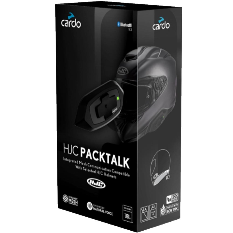 Cardo HJC Packtalk moottoripyörän intercom musta