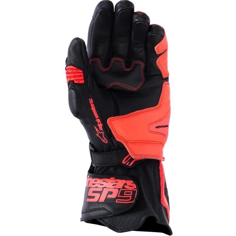 Alpinestars SP-9 moottoripyörähanskat musta-fluo punainen