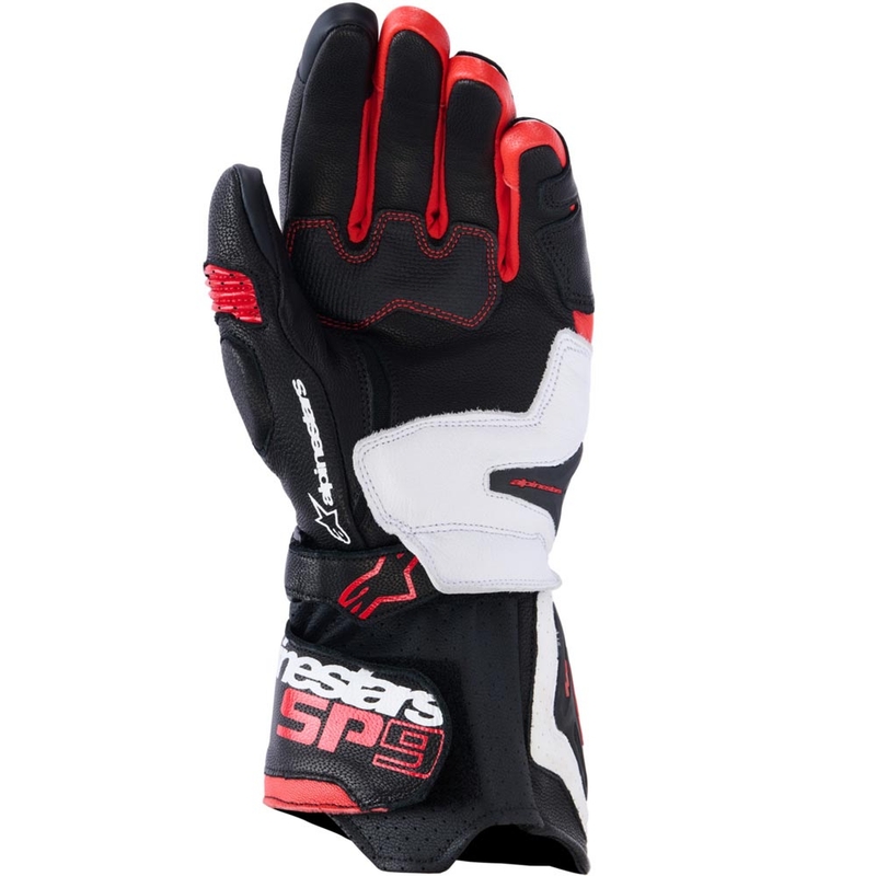 Alpinestars SP-9 moottoripyörähanskat musta-valko-punainen