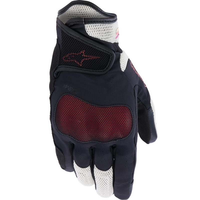 Alpinestars Stella Mogress Airflow naisten moottoripyörähanskat beige-musta-pinkki