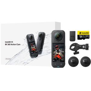 Insta360 X5 -moottoripyörän action-kamerapaketti, musta
