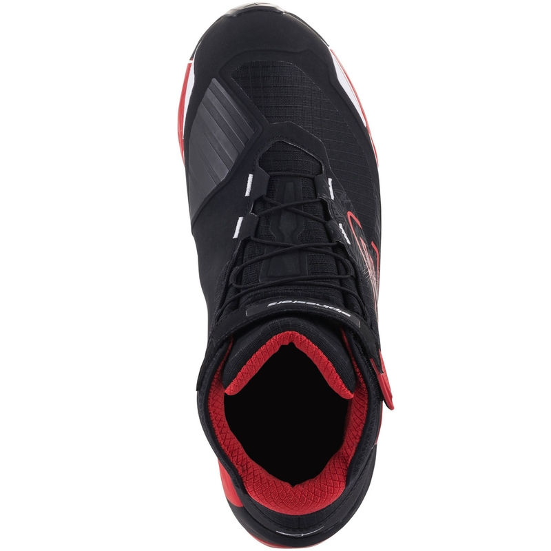 Alpinestars CR-X Drystar MM93 moottoripyöräsaappaat, mallisto musta-puna-valkoinen