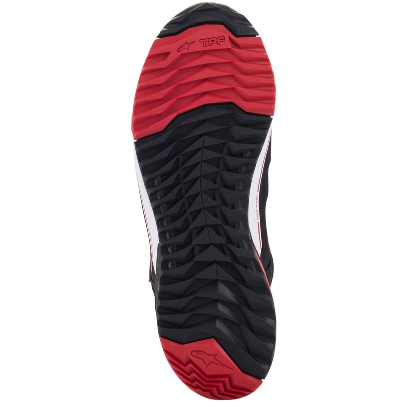 Alpinestars CR-X Drystar MM93 moottoripyöräsaappaat, mallisto musta-puna-valkoinen