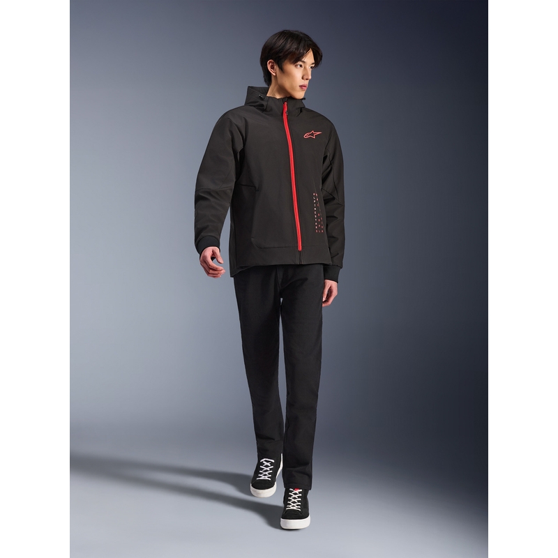 Alpinestars RADIUM TECH HOODIE moottoripyöräpaita musta-punainen