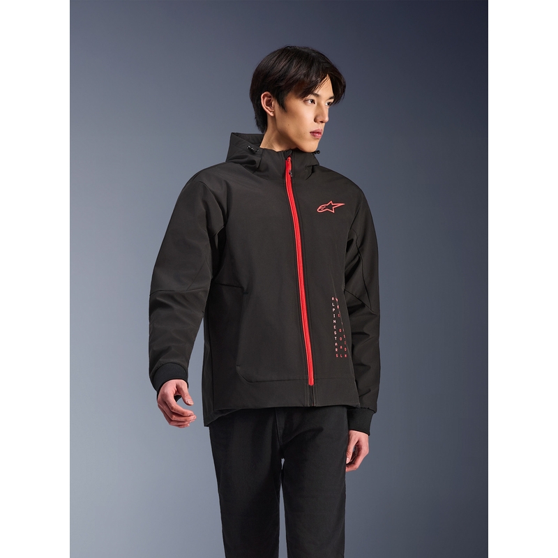 Alpinestars RADIUM TECH HOODIE moottoripyöräpaita musta-punainen