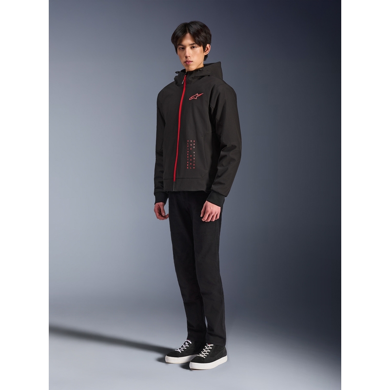 Alpinestars RADIUM TECH HOODIE moottoripyöräpaita musta-punainen