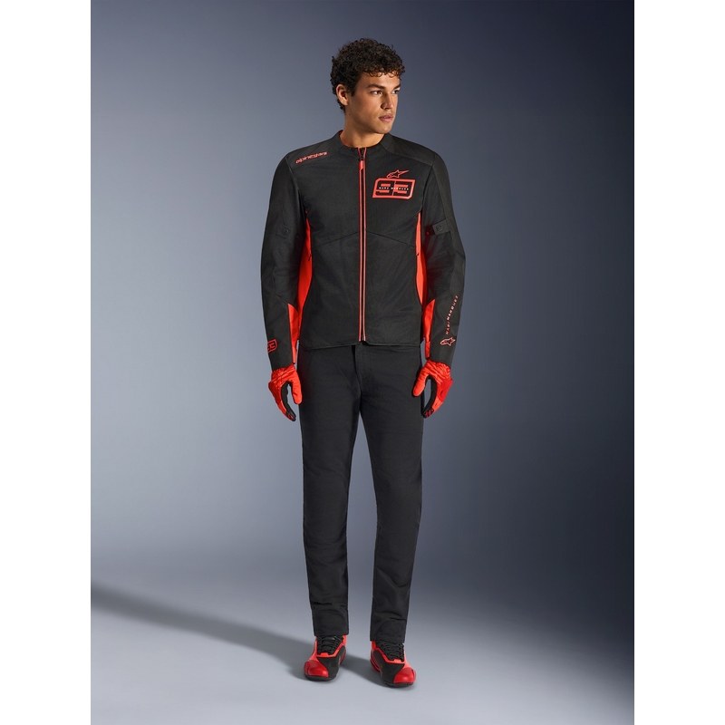 Alpinestars C-1 AIR MM93 moottoripyörätakki, fluo-mallisto, punainen-punainen-musta