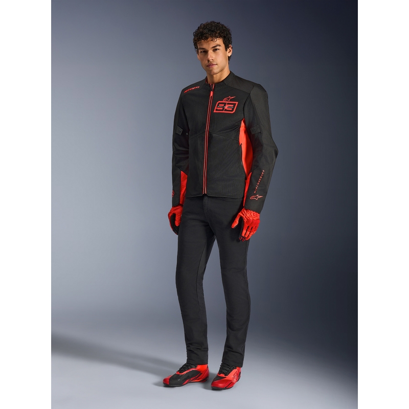 Alpinestars C-1 AIR MM93 moottoripyörätakki, fluo-mallisto, punainen-punainen-musta