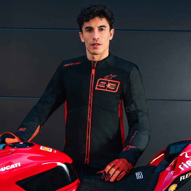 Alpinestars C-1 AIR MM93 moottoripyörätakki, fluo-mallisto, punainen-punainen-musta