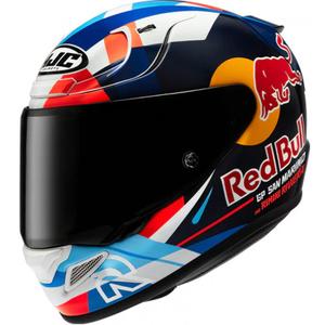 Kokokasvoinen moottoripyöräkypärä HJC RPHA 12 Red Bull Misano GP 2 MC21 sini-valko-punainen